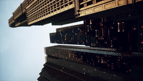 vertical-video-of-Skyscrapper-against-sky