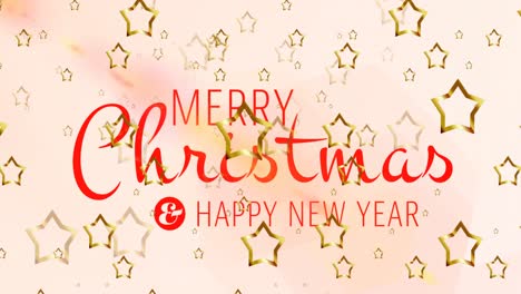 Animation-of-merry-christmas-and-happy-new-year-text-over-stars-on-beige-background