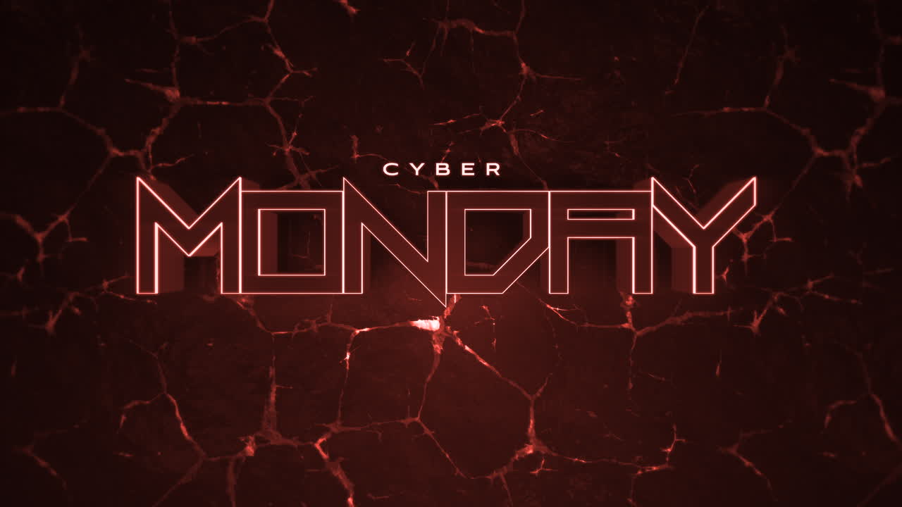 atractivo oscuro: monocromo texto de lunes cibernético en gradiente