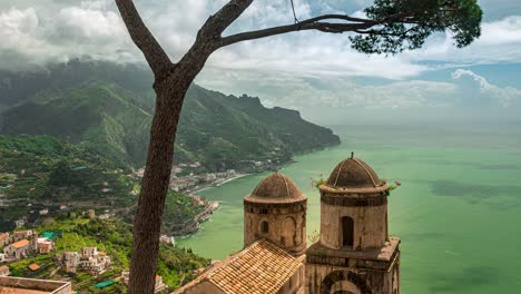 4k timelapse at the amalfi coast zoom, ravello, italy