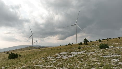 Windmühlenturbinen-Erneuerbare-Energien-Windpark-Luftaufnahme