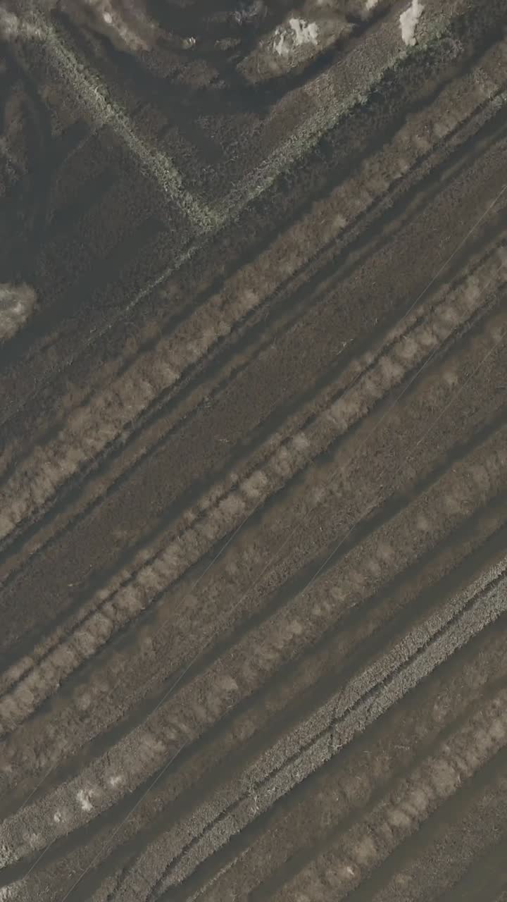 Abstract Aerial View of Patterned Landscape