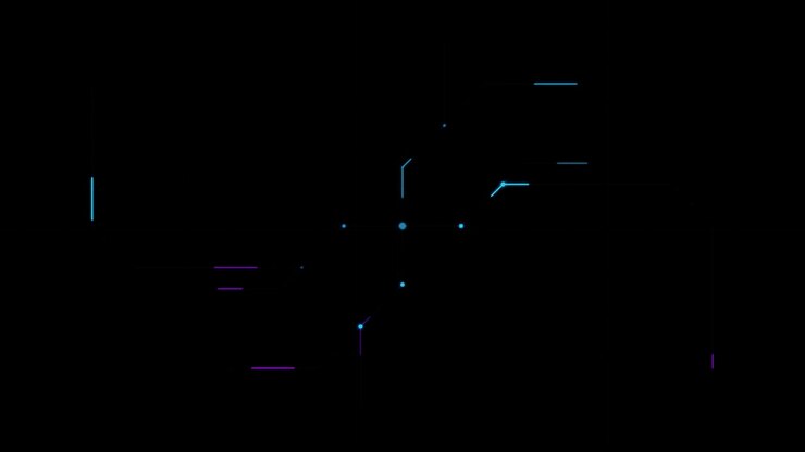 Abstract Digital Network Lines and Nodes Animation