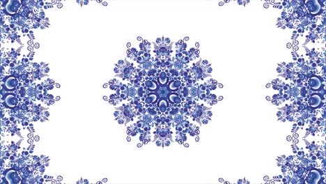 ornamental blue and white floral pattern