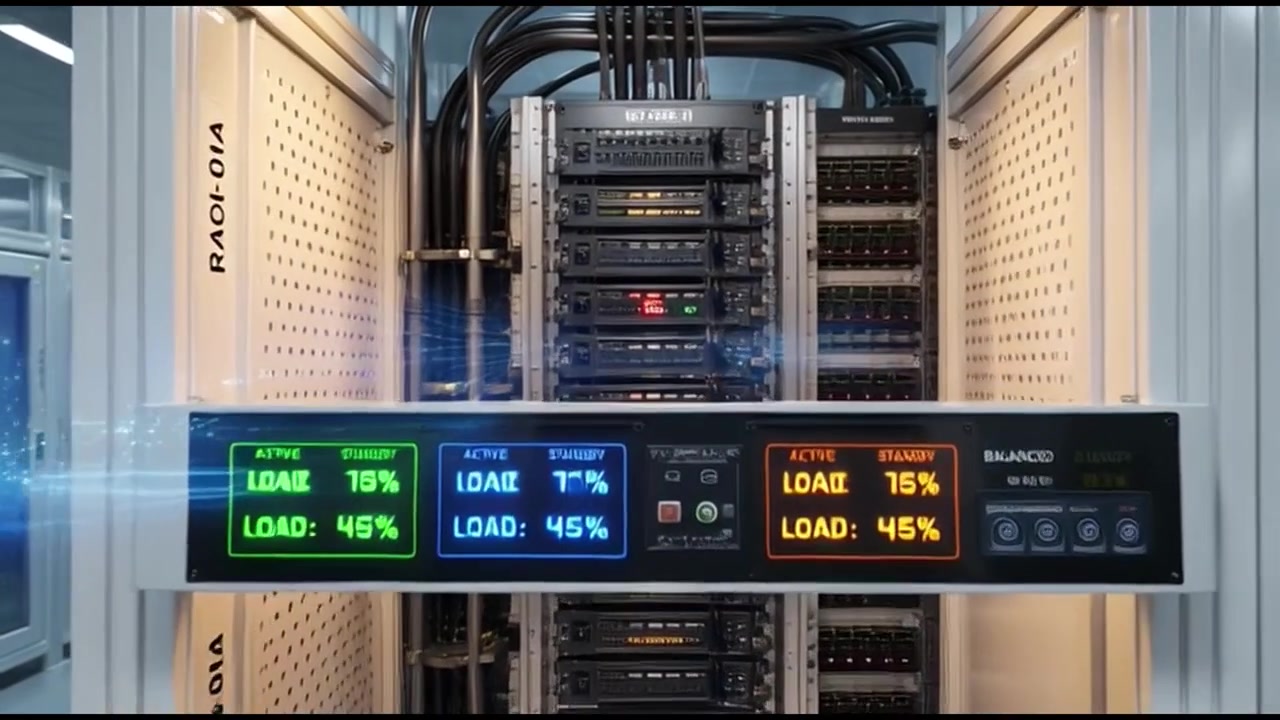 Dolly Shot Moving Through Modern Data Center Server Room