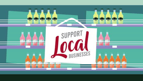 apoyo a las empresas locales - exhibición de tiendas