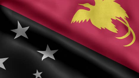 closeup waving loop 4k national flag of papua