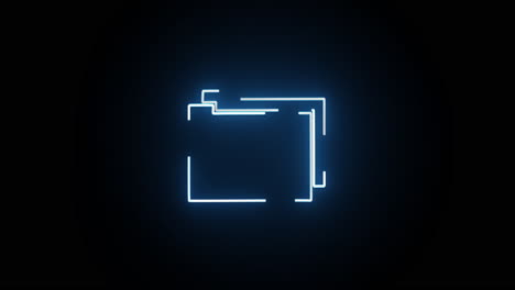neon folder icon