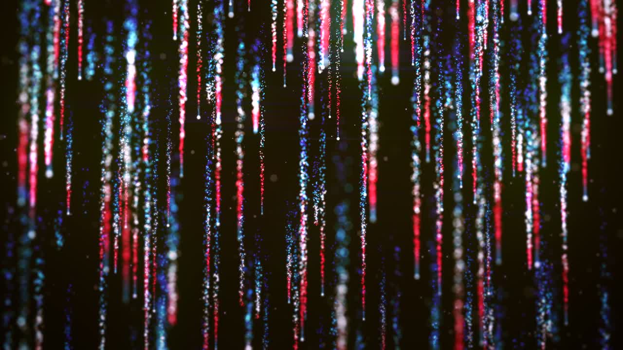 Animazione in loop con glitter astratti e colori moderni.