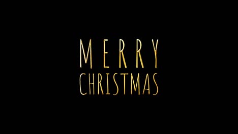 collection set 5 golden light text effect merry christmas and happy new year lettering. 4k gold hand written text seamless loop effect in each element for overlay on your christmas video footage.