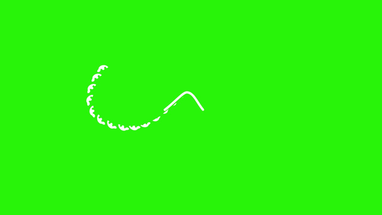 녹색 화면에 짧은 선과 모양 애니메이션 효과 요소 크로마 키