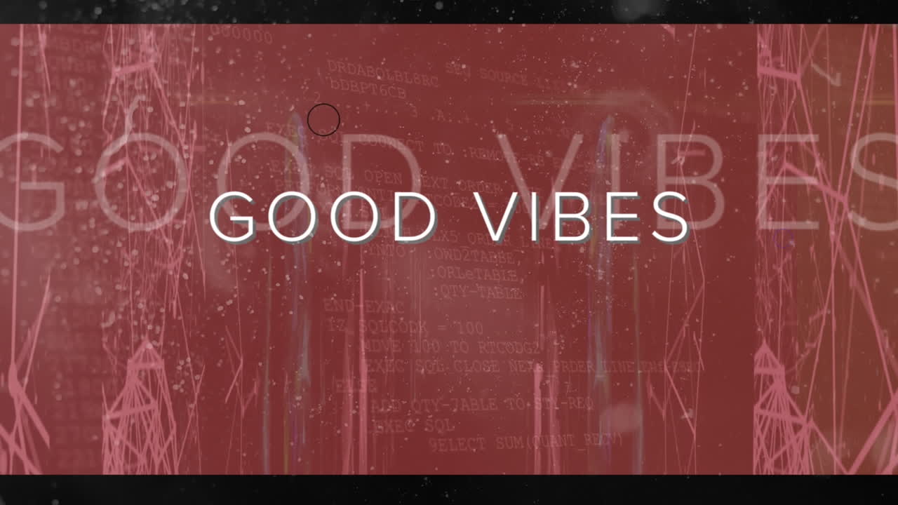 animación de círculos y líneas conectadas que forman globos contra el lenguaje informático en el fondo