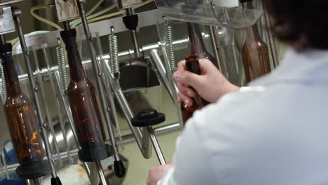 man tasting beer at brewery