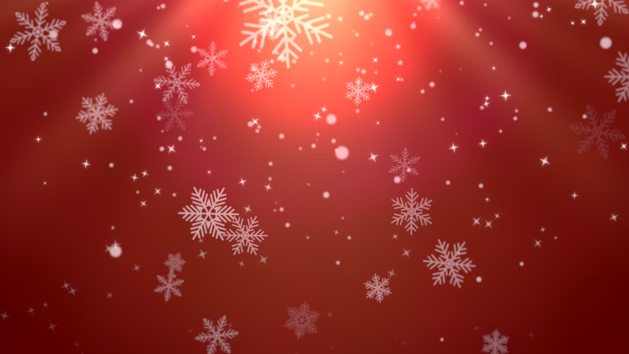 하 눈송이와 파란 bokeh와 반이는 떨어지는