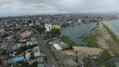 Toma-Nocturna-De-Lagos-Nigeria,-La-Economía-Más-Grande-De-áfrica-Occidental