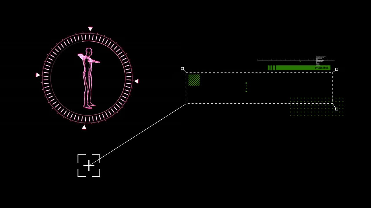 검은 바탕 위에서 회전하는 인간의 몸