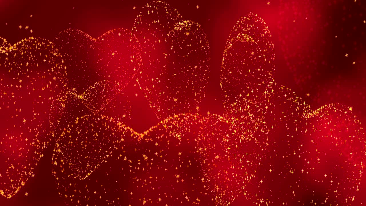 은 바탕에 황금 반이는 심장