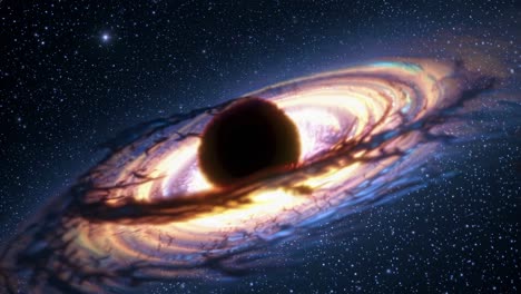 a mesmerizing video still of a black hole, captured from a dynamic angle, showcasing swirling cosmic