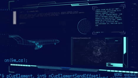 animation of data processing over dark background