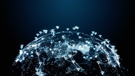 technology network internet of things and social media connection, technology digital data high speed internet connection future abstract background. seamless loop 4k