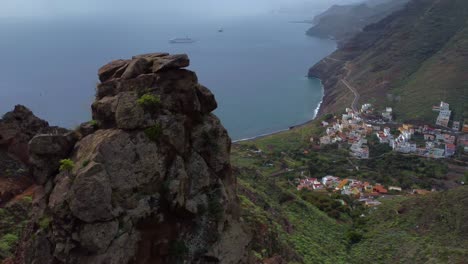 Vídeo-Aéreo-De-Drones-De-La-Costa,-Paisaje-Costero-En-El-Norte-De-Tenerife