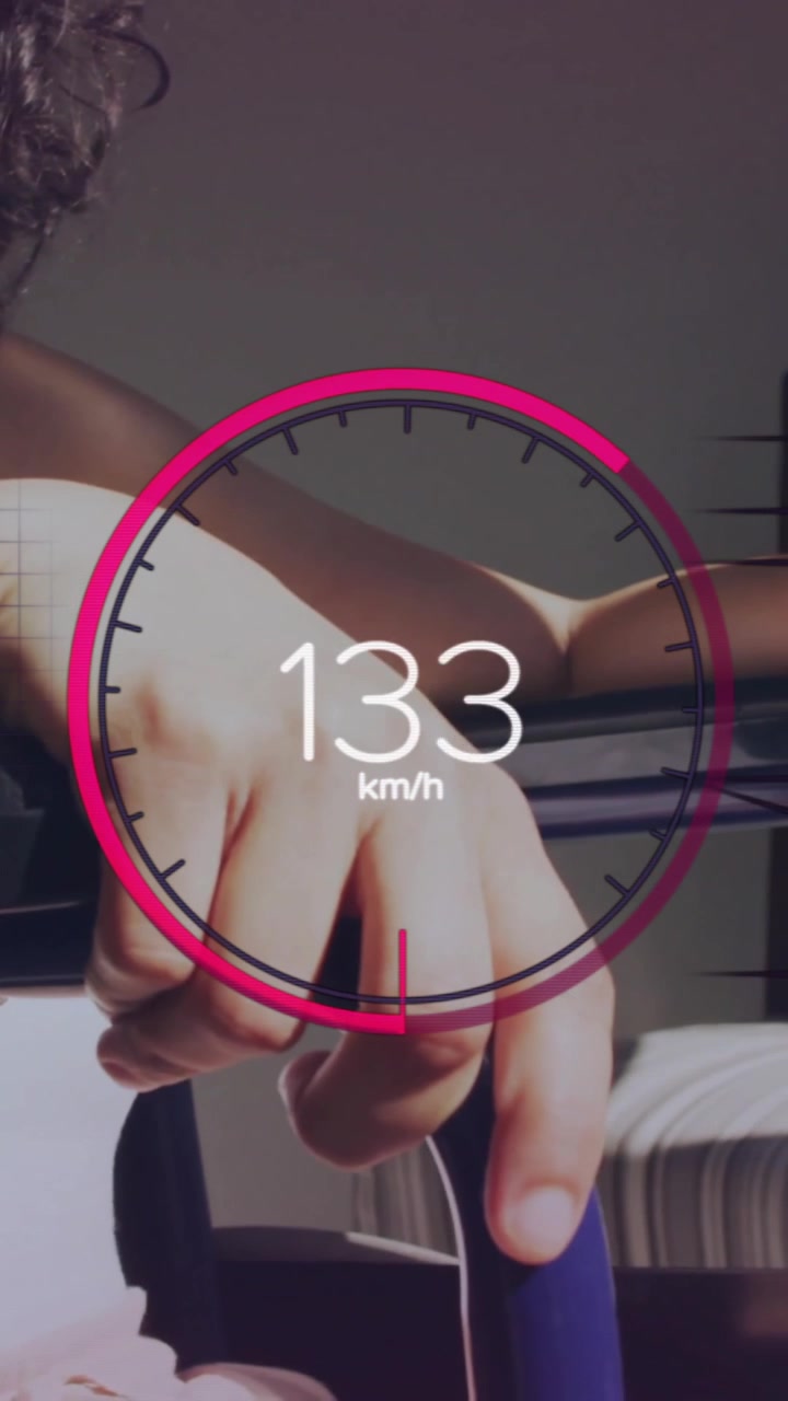 Animation of electric car travel interface over woman in wheelchair
