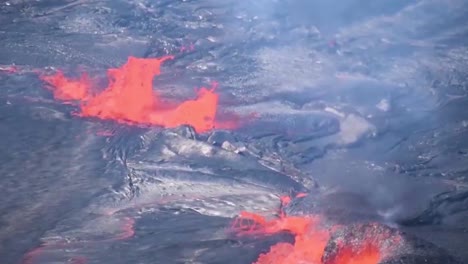 lava flow and bubbling gas during the 2018 eruption of the kilauea volcano in hawaii 1