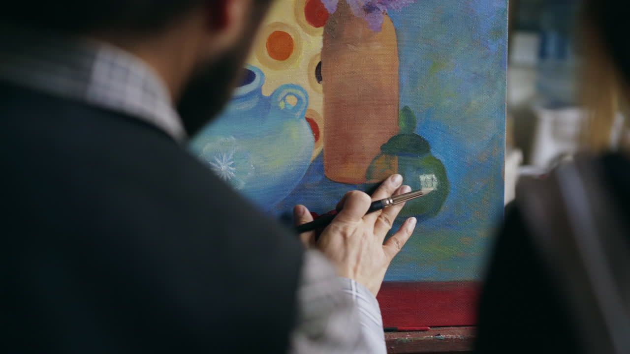 Artist Painting Still Life