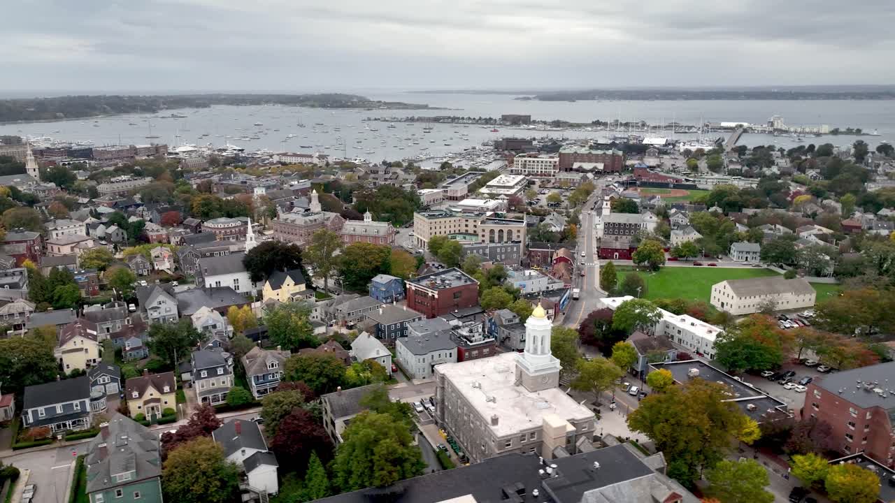 órbita aérea sobre newport rhode island