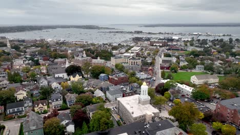 aerial orbit over newport rhode island