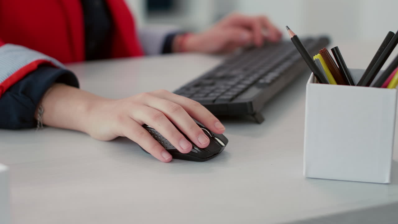 Scientist woman analyzing sapling while typing pharmaceutical expertise