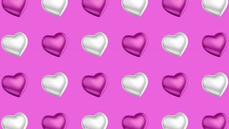 patrón de corazón rosa y blanco