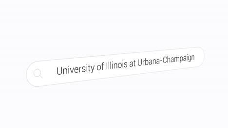 suche nach der universität von illinois in urbana-champaign in der suchmaschine