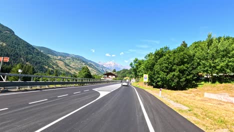 driving through picturesque piedmont, italy