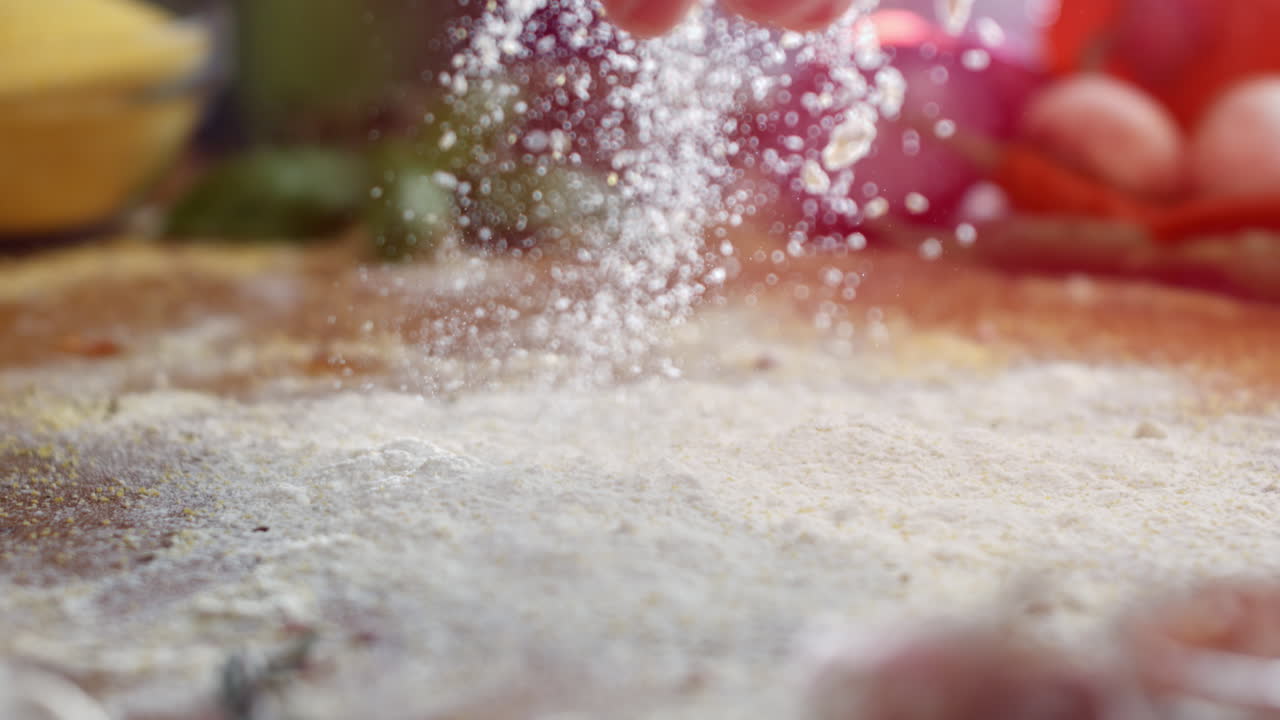 Flour Falling from Hand for Baking