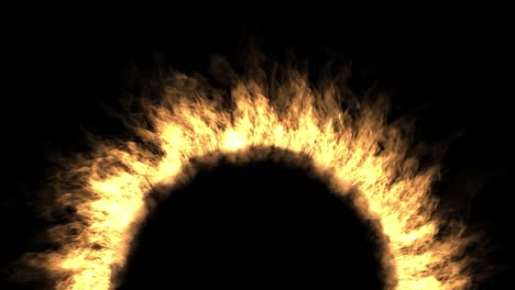 luz del sol fuego abstracto corona llama 4k