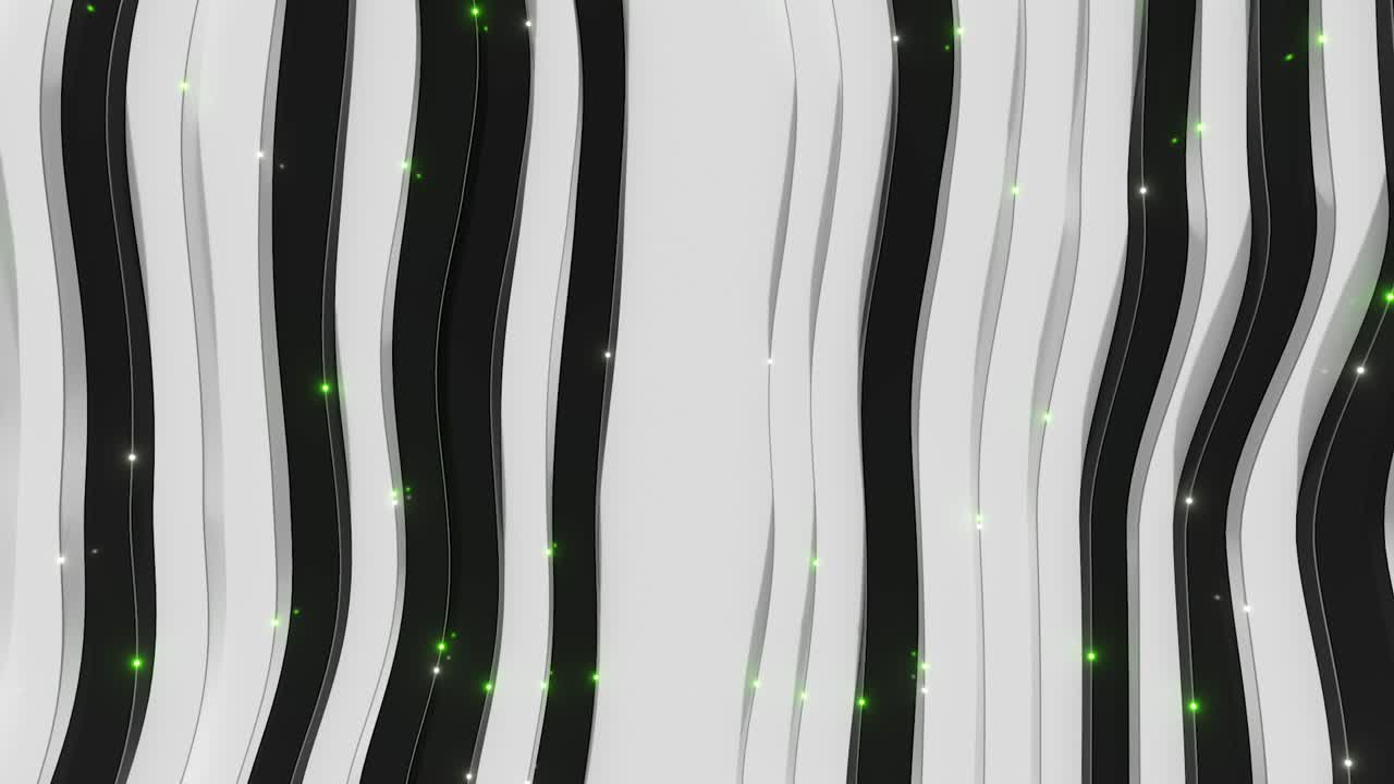 fondo de onda abstracto en blanco y negro con puntos brillantes