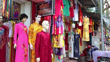 mannequins dressed in vibrant traditional attire