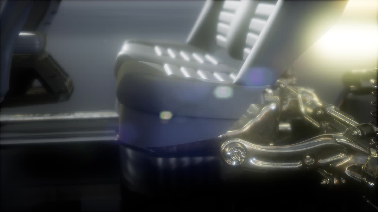 engine and other parts visible in car