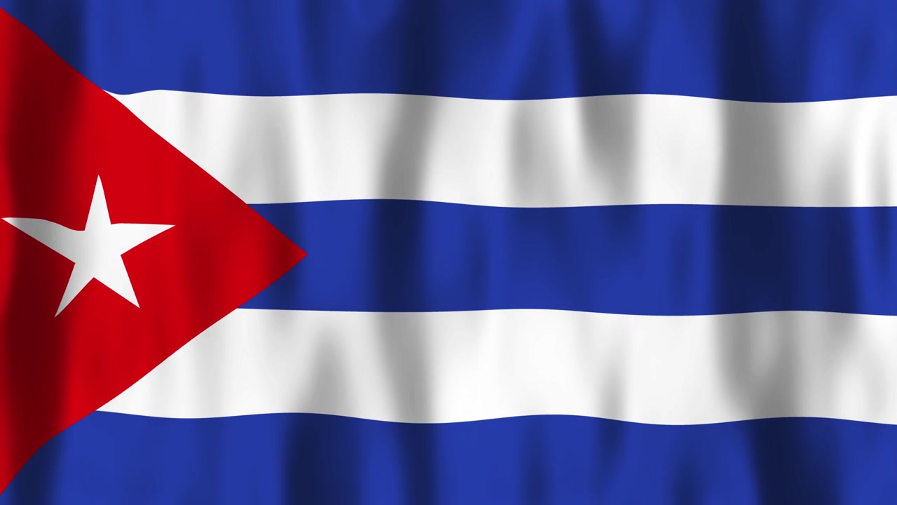 Bandiera sventolante di Cuba al vento