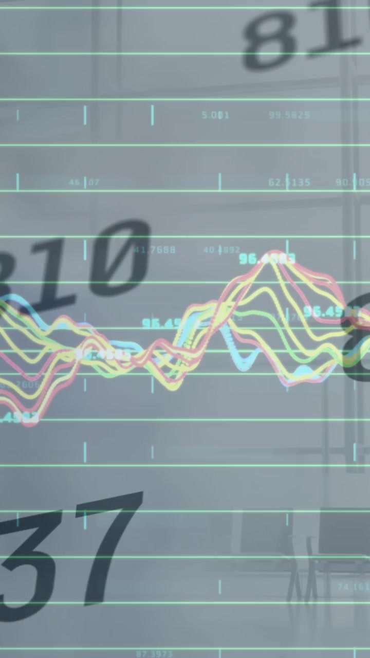 Animation of financial connections over grey background