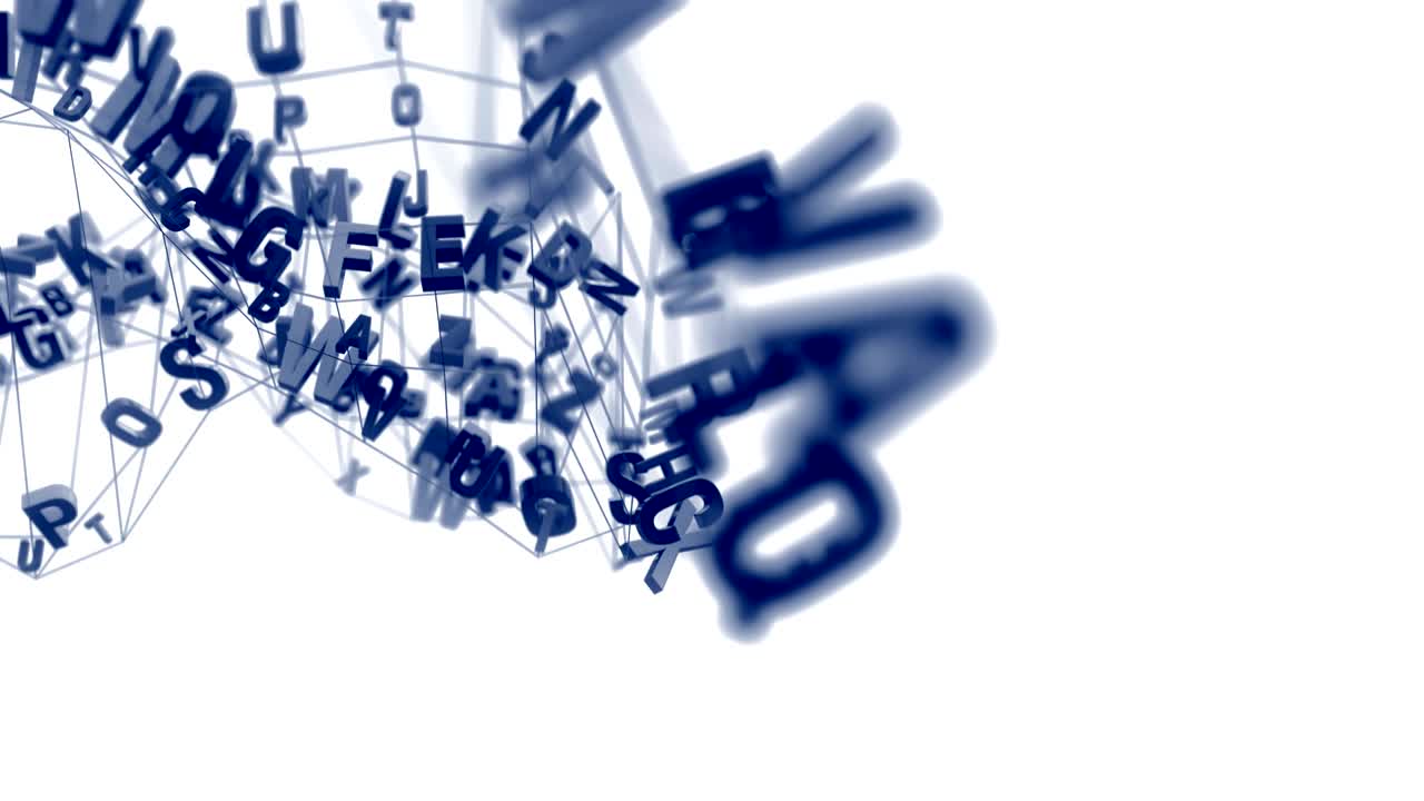 las letras del alfabeto 4k.