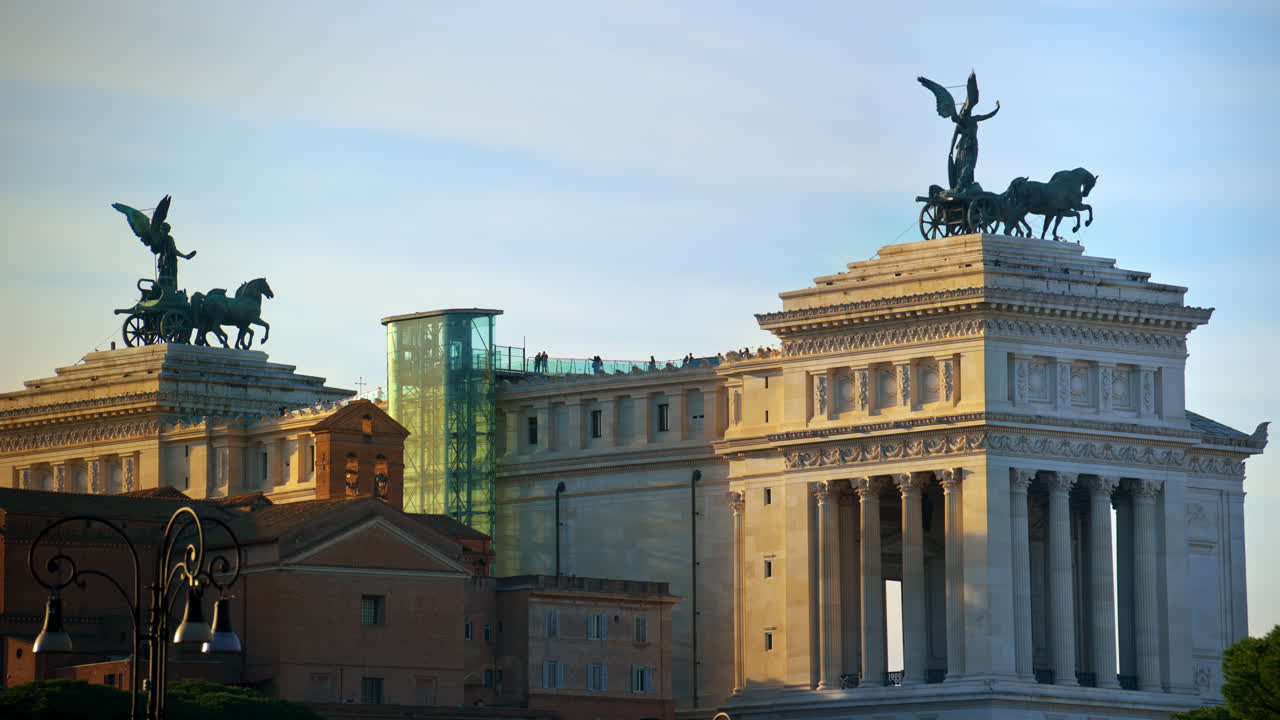 Top view of Monument to Victor Emmanuel II, Rome, Italy