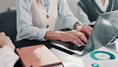 women working on laptop in office