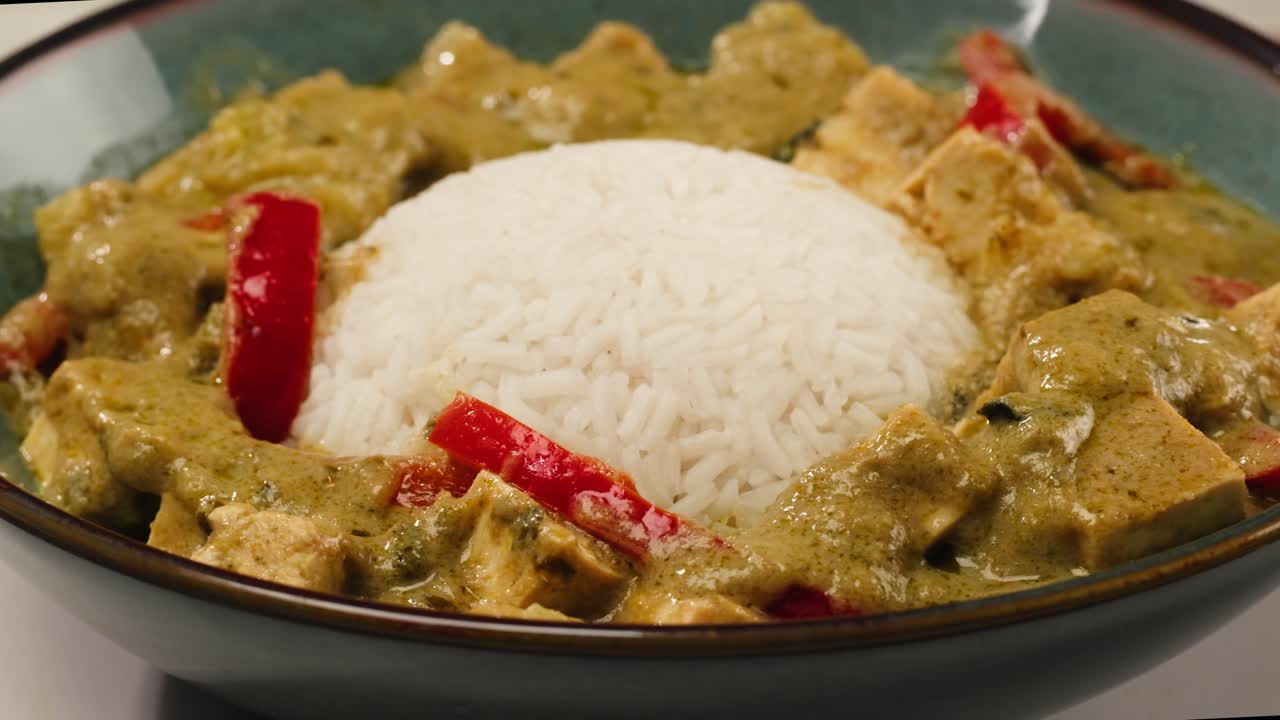 Green Curry with Rice and Tofu