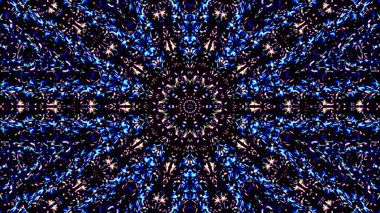 line wave motion, colorful circle shape, on a black background