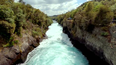 fast flowing river through spectacular gorge