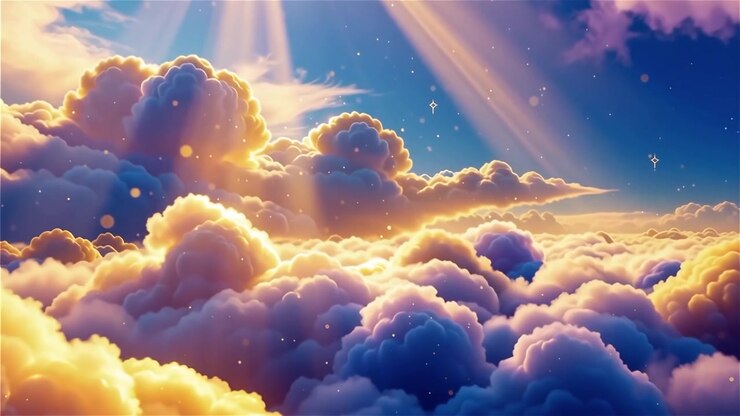 Sfondo di Adorazione Cristiana con Luce Celeste