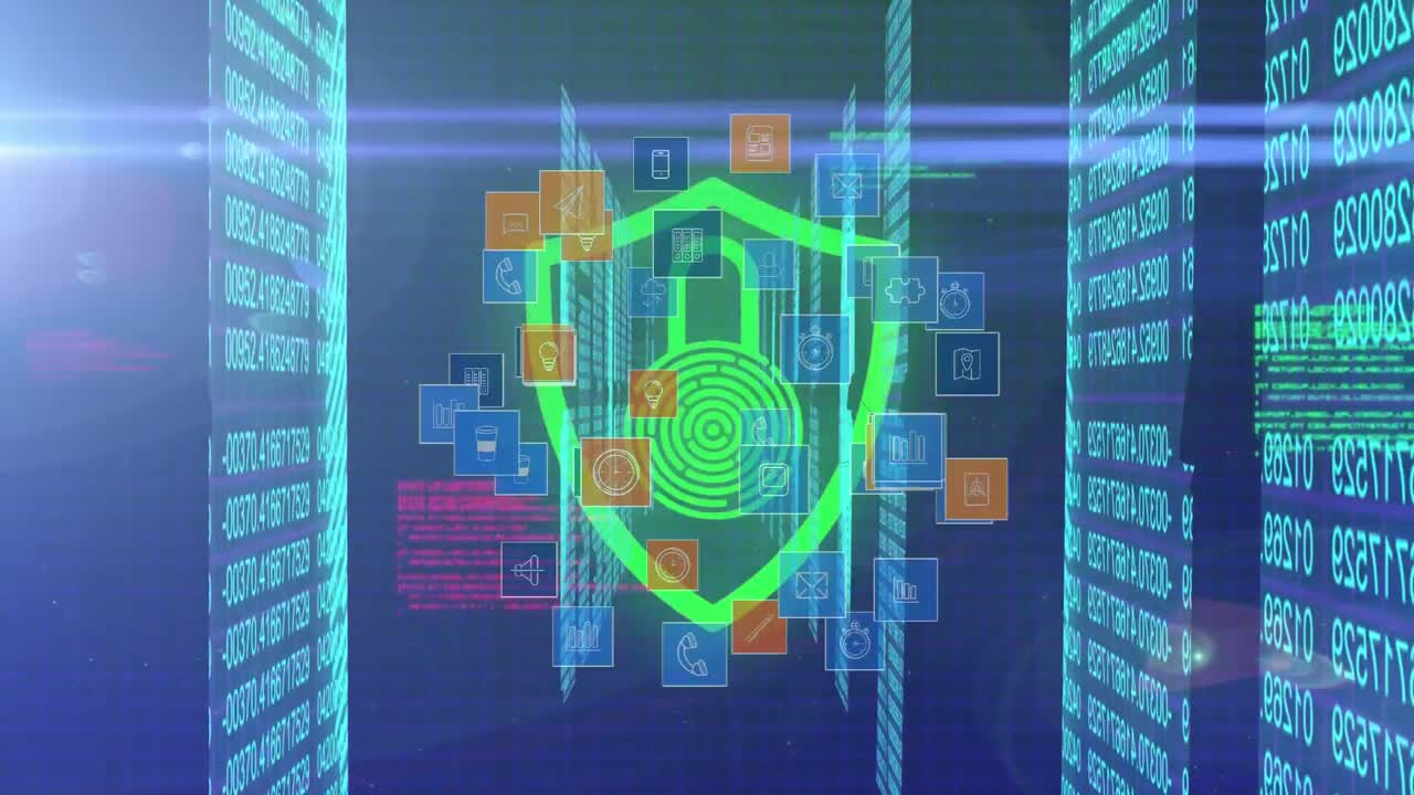 icono de candado de seguridad contra el procesamiento de datos