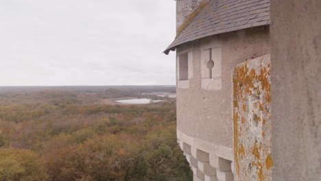 static shot of château du bouchet (castle of le bouchet), in rosnay, france. this castle is surrounded by the ponds of la brenne, built between the 12th-17th centuries.